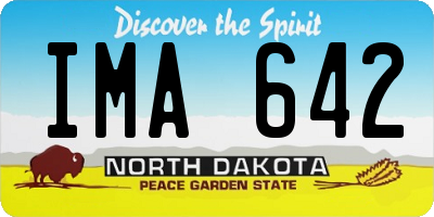 ND license plate IMA642