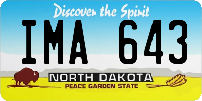 ND license plate IMA643