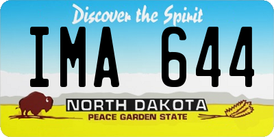 ND license plate IMA644