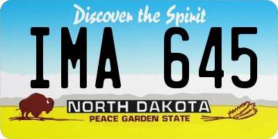 ND license plate IMA645