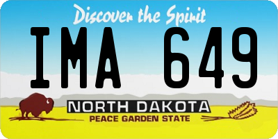 ND license plate IMA649