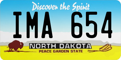 ND license plate IMA654