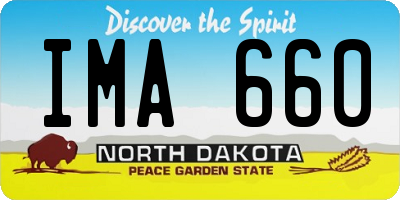ND license plate IMA660