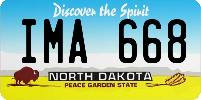 ND license plate IMA668