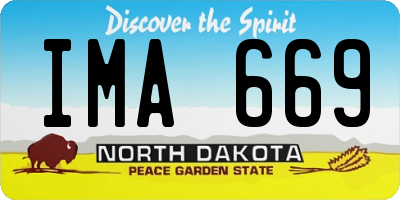 ND license plate IMA669
