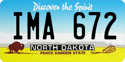 ND license plate IMA672