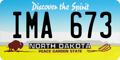 ND license plate IMA673