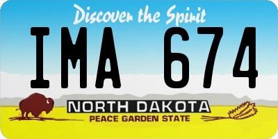 ND license plate IMA674