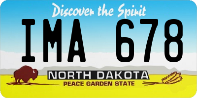 ND license plate IMA678