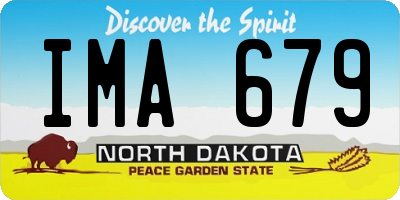 ND license plate IMA679