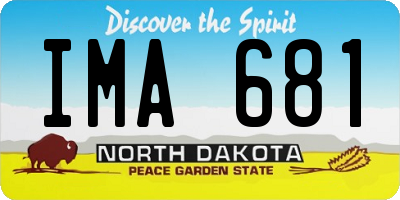 ND license plate IMA681