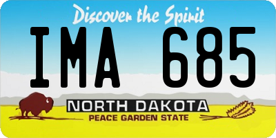 ND license plate IMA685