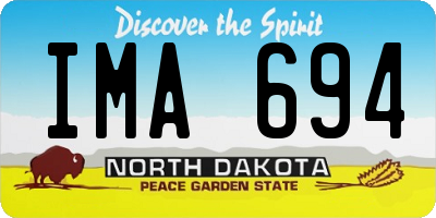 ND license plate IMA694