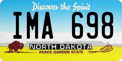 ND license plate IMA698