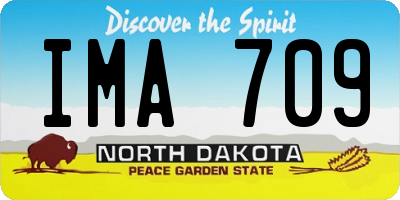 ND license plate IMA709