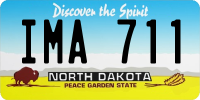 ND license plate IMA711