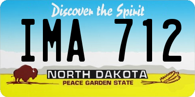 ND license plate IMA712