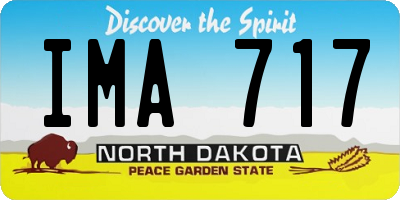 ND license plate IMA717