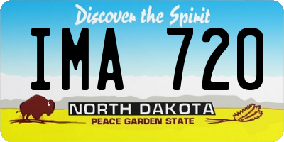 ND license plate IMA720