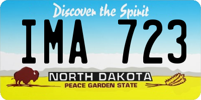 ND license plate IMA723