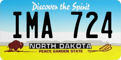 ND license plate IMA724