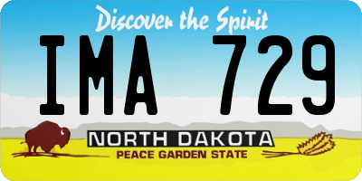 ND license plate IMA729