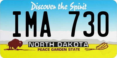 ND license plate IMA730