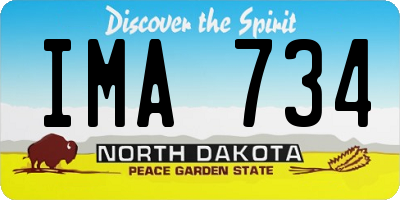ND license plate IMA734