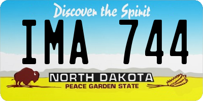 ND license plate IMA744