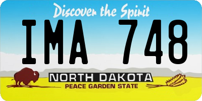 ND license plate IMA748