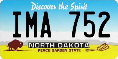ND license plate IMA752