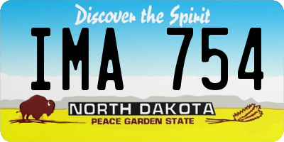 ND license plate IMA754