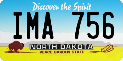 ND license plate IMA756