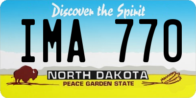 ND license plate IMA770