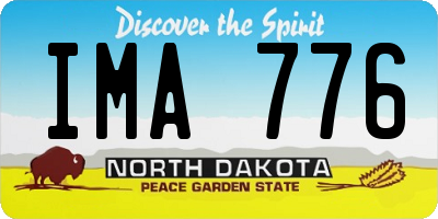 ND license plate IMA776