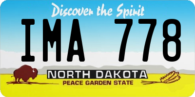 ND license plate IMA778