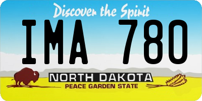 ND license plate IMA780