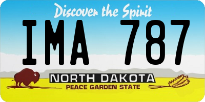ND license plate IMA787
