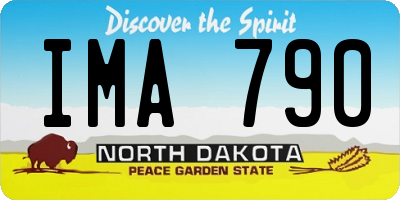 ND license plate IMA790