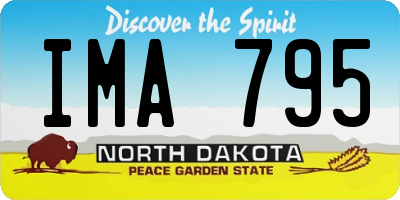 ND license plate IMA795