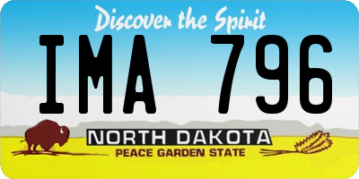 ND license plate IMA796