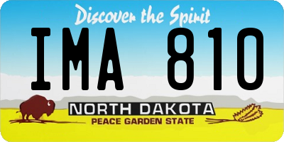 ND license plate IMA810