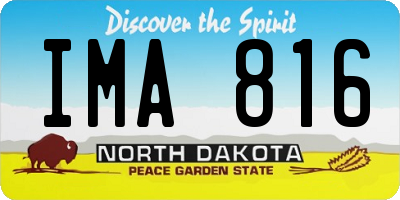 ND license plate IMA816