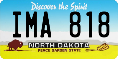 ND license plate IMA818