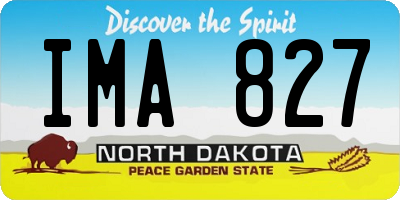 ND license plate IMA827