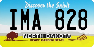 ND license plate IMA828