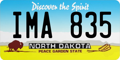 ND license plate IMA835