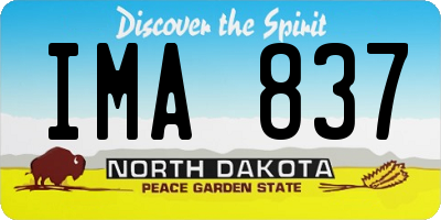 ND license plate IMA837