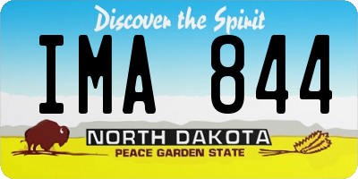 ND license plate IMA844