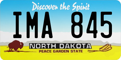ND license plate IMA845